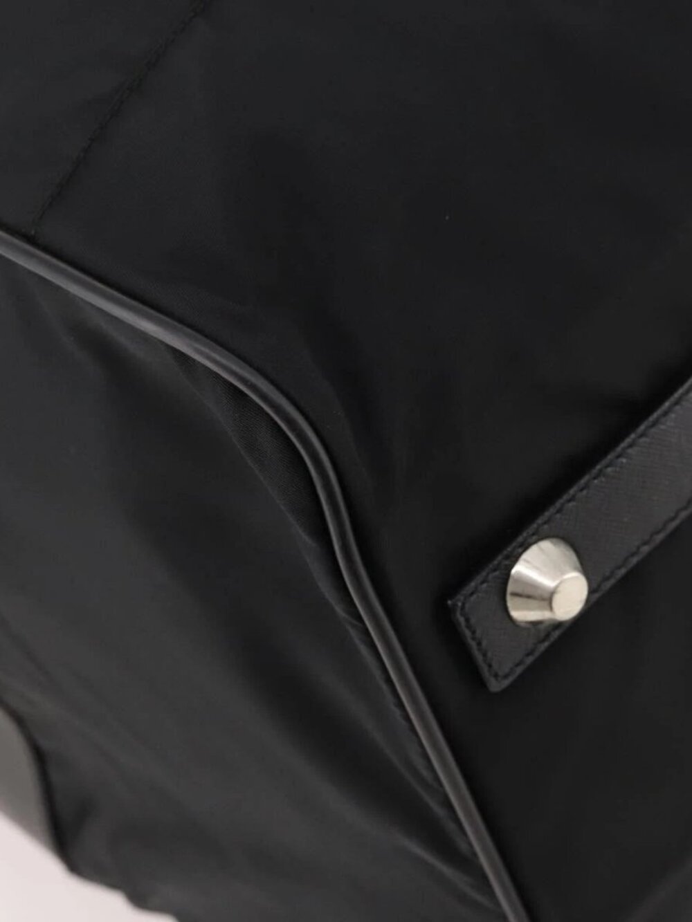 PRADA Boston Bag Nylon 2way Black Silver Auth ep13054 - Picture 3 of 16